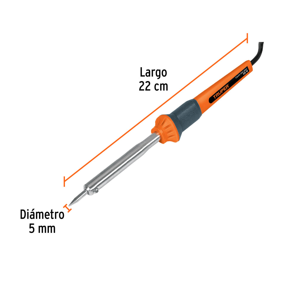 Cautín 45 W tipo lápiz para trabajo medio, Truper Caja con 4, 17546