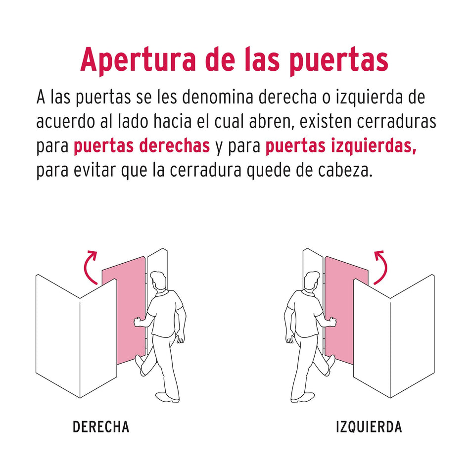 Cerradura doble barra, doble cerrojo, Hermex Caja con 2, 43501