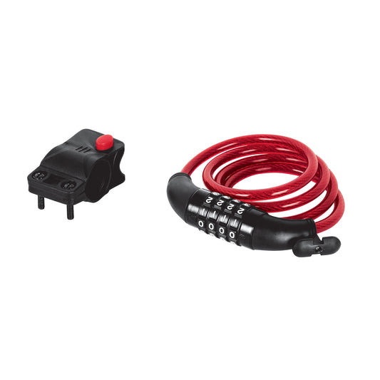 Candado de cable con combinación, 8 mm X 1.0 m, Hermex Caja con 3, 43924