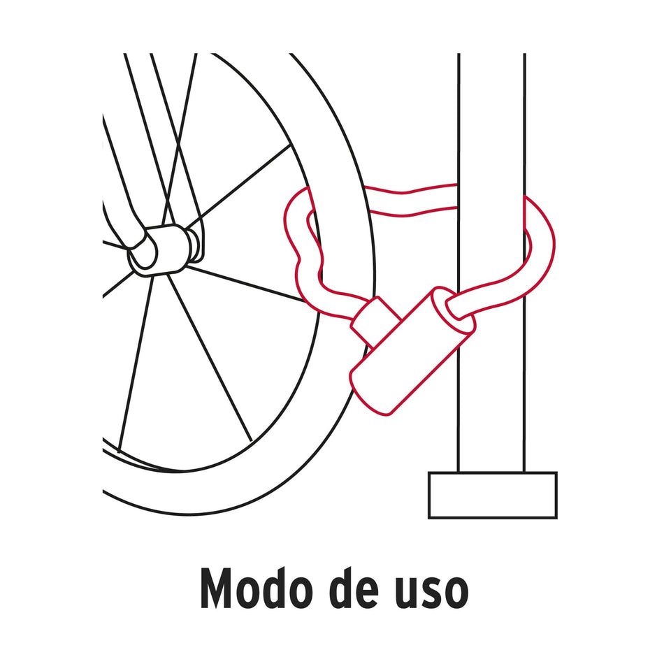 Candado con cadena forrada de 10 mm, Hermex Caja con 2, 49621