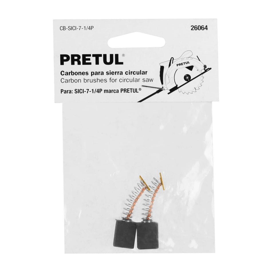 Bolsa con 2 carbones de repuesto para SICI-7-1/4P, PRETUL, 26064