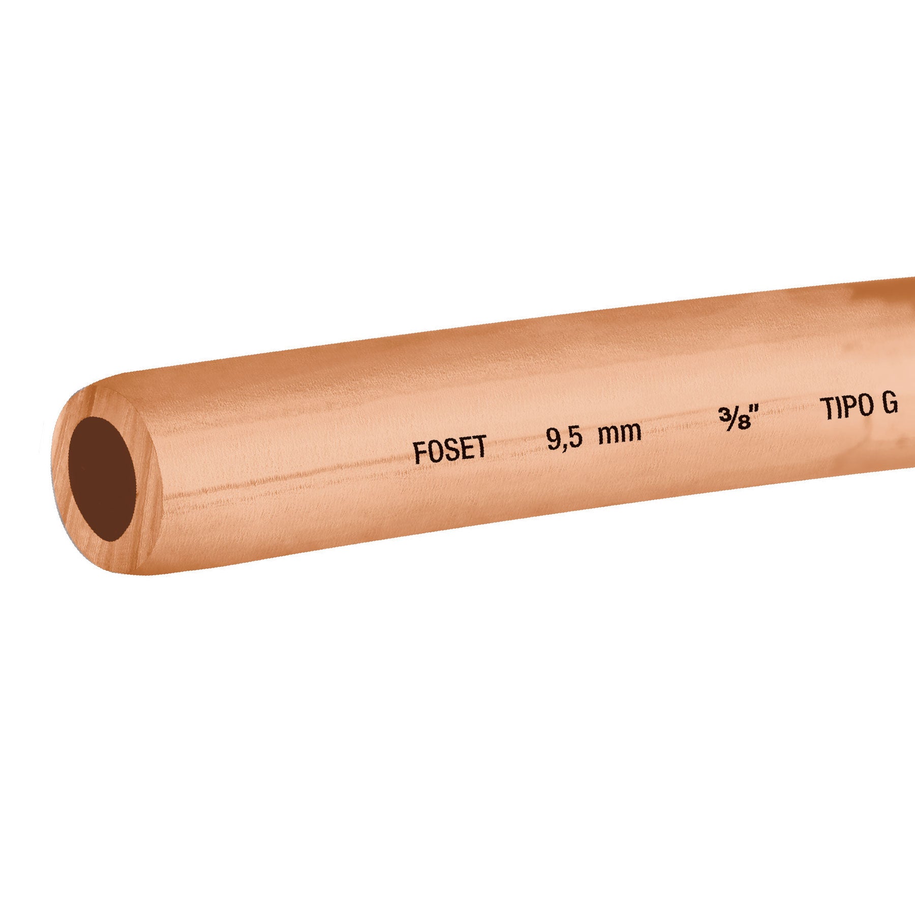 Rollo de 15 m de tubo flexible de cobre de 3/8', Foset, 48157