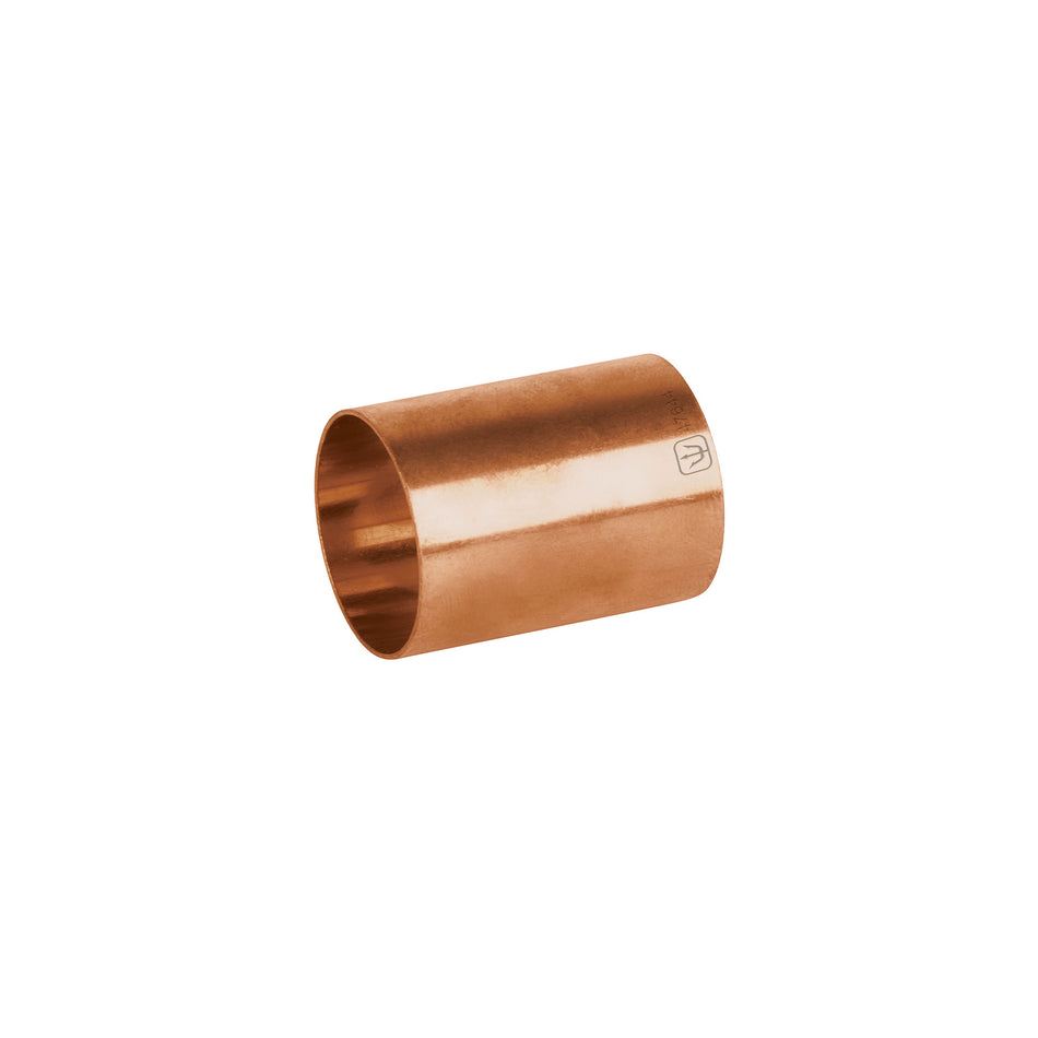 Cople de cobre sin ranura de 3/4', Foset Basic Caja con 10, 47644