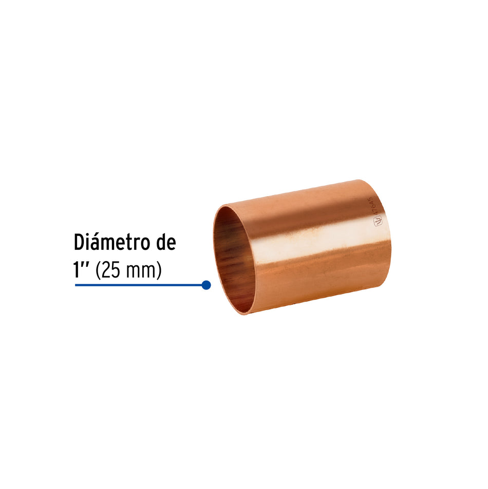 Cople de cobre sin ranura de 1', Foset Basic Caja con 10, 47645