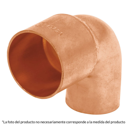 Codo 90° reducción de cobre de 1' x 1/2', Foset Caja con 10, 49722