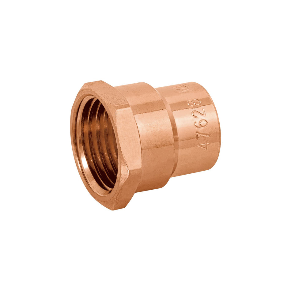 Conector de cobre de rosca interior 1/2', Foset Basic Caja con 20, 47628