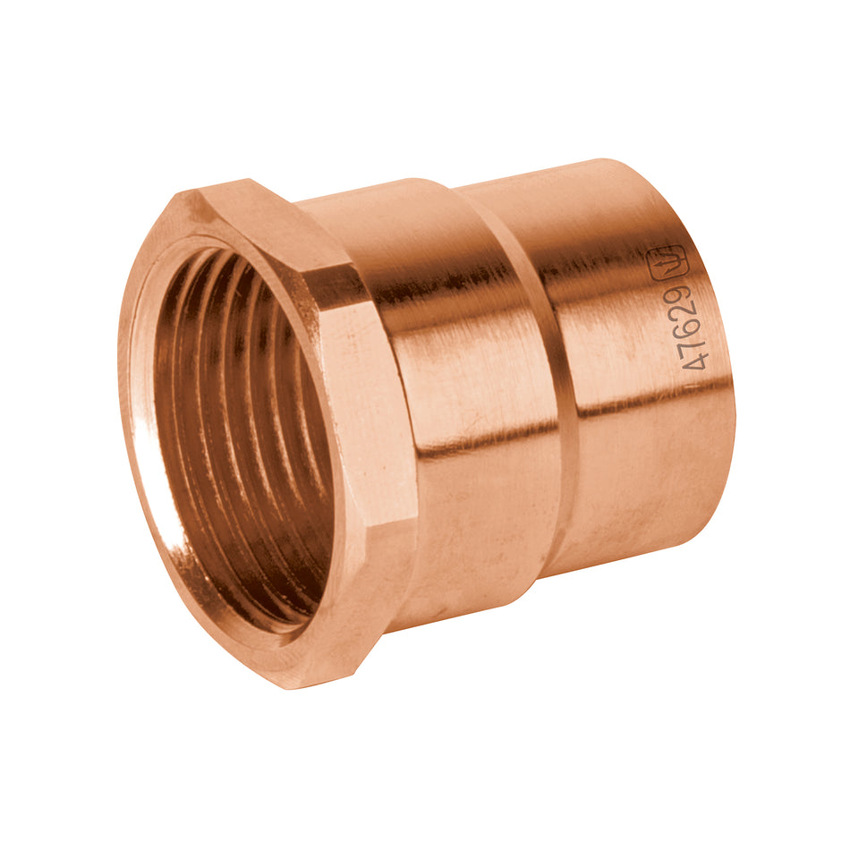 Conector de cobre de rosca interior 3/4', Foset Basic Caja con 10, 47629