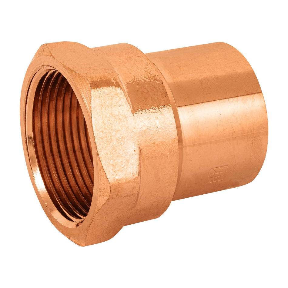 Conector de cobre, rosca interior 1-1/4', Foset Caja con 2, 48898