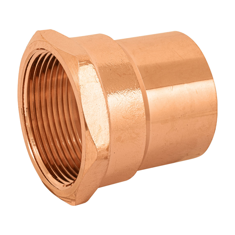 Conector de cobre, rosca interior 1-1/2', Foset Caja con 2, 48899