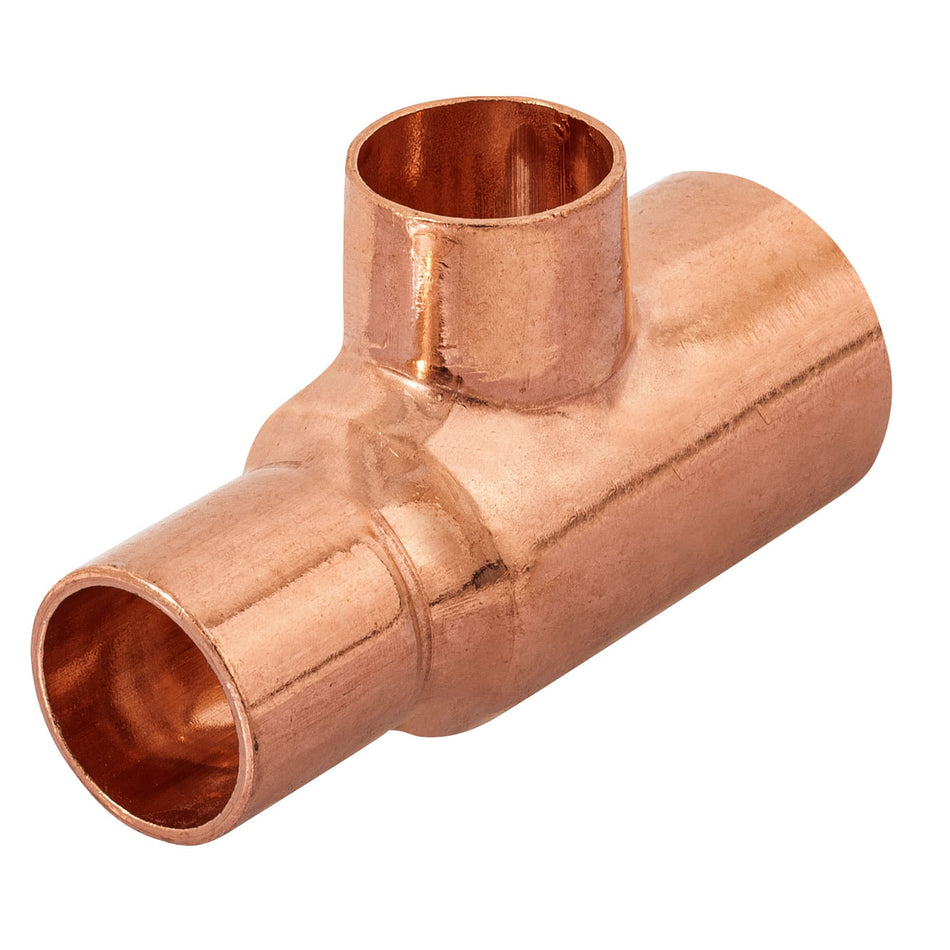 Tee reducida de cobre 3/4' x 1/2' x 1/2', Foset Caja con 10, 49742