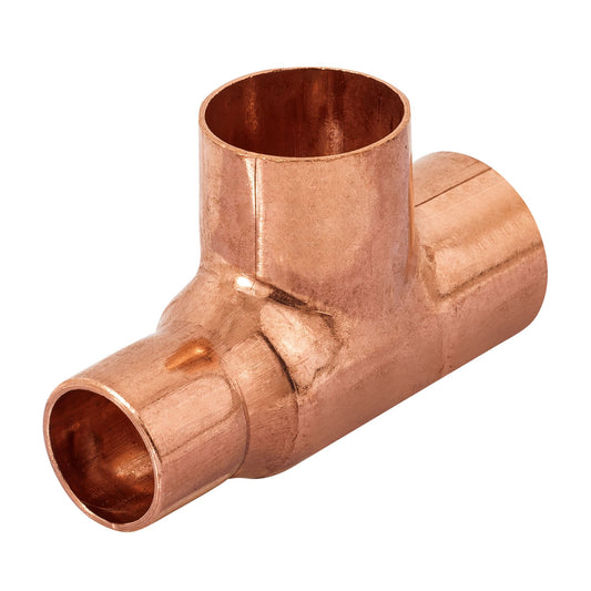 Tee reducida de cobre 3/4' x 1/2' x 3/4', Foset Caja con 10, 49743