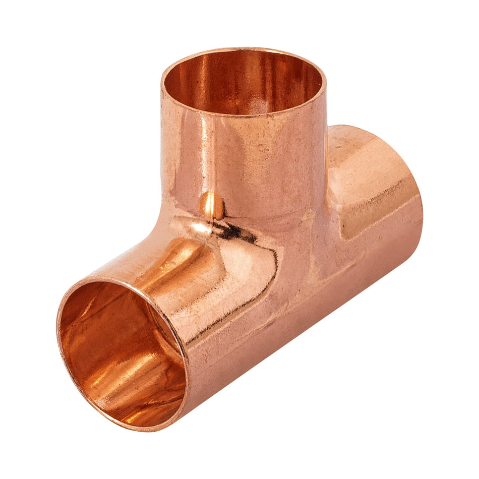 Tee sencilla de cobre 1/2', Foset Caja con 20, 49735