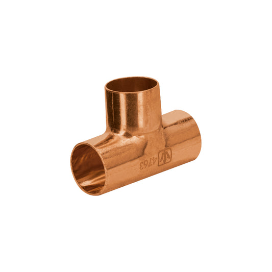 Tee de cobre sencilla de 1/2', Foset Basic Caja con 10, 47637