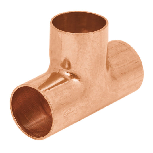 Tee sencilla de cobre 3/4', Foset Caja con 10, 49736