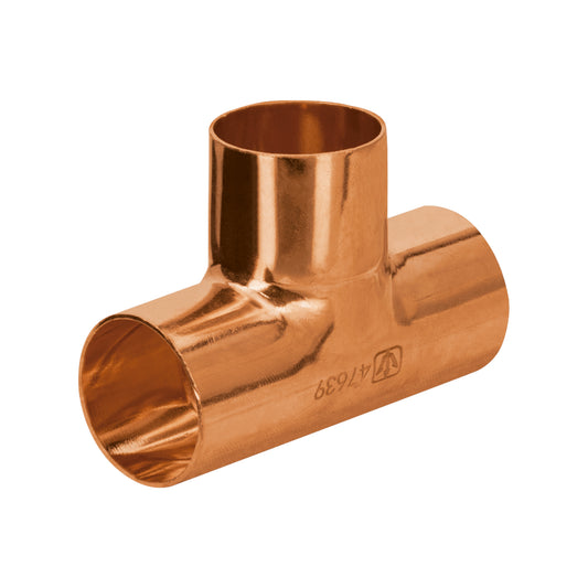 Tee de cobre sencilla de 1', Foset Basic Caja con 10, 47639