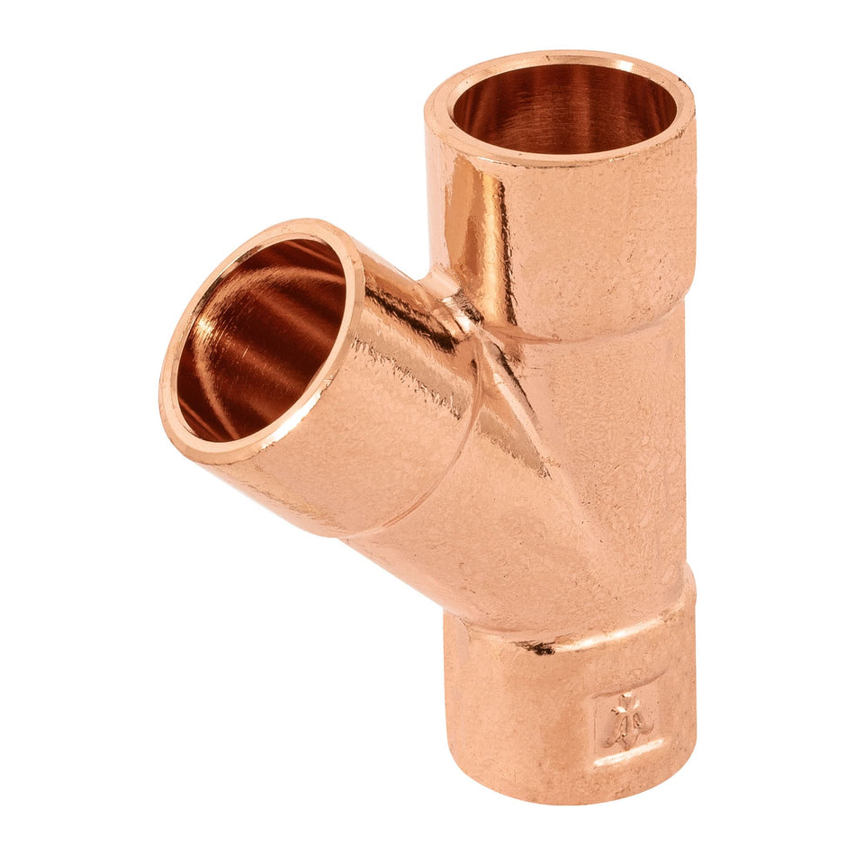 Yee sencilla de cobre 1/2', Foset Caja con 2, 48892