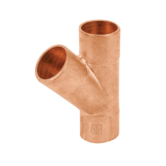 Yee sencilla de cobre 3/4', Foset Caja con 2, 48893