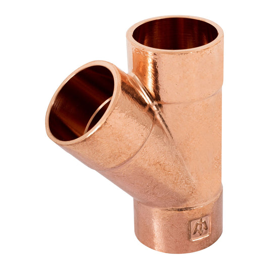 Yee sencilla de cobre 1', Foset Caja con 2, 48894