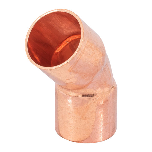 Codo 45° de cobre de 1/2', Foset Caja con 10, 49728