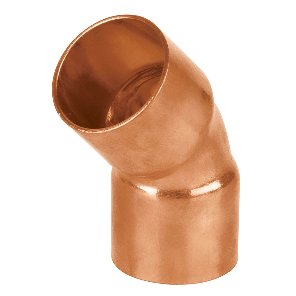 Codo de cobre 45° de 3/4', Foset Basic Caja con 10, 47635