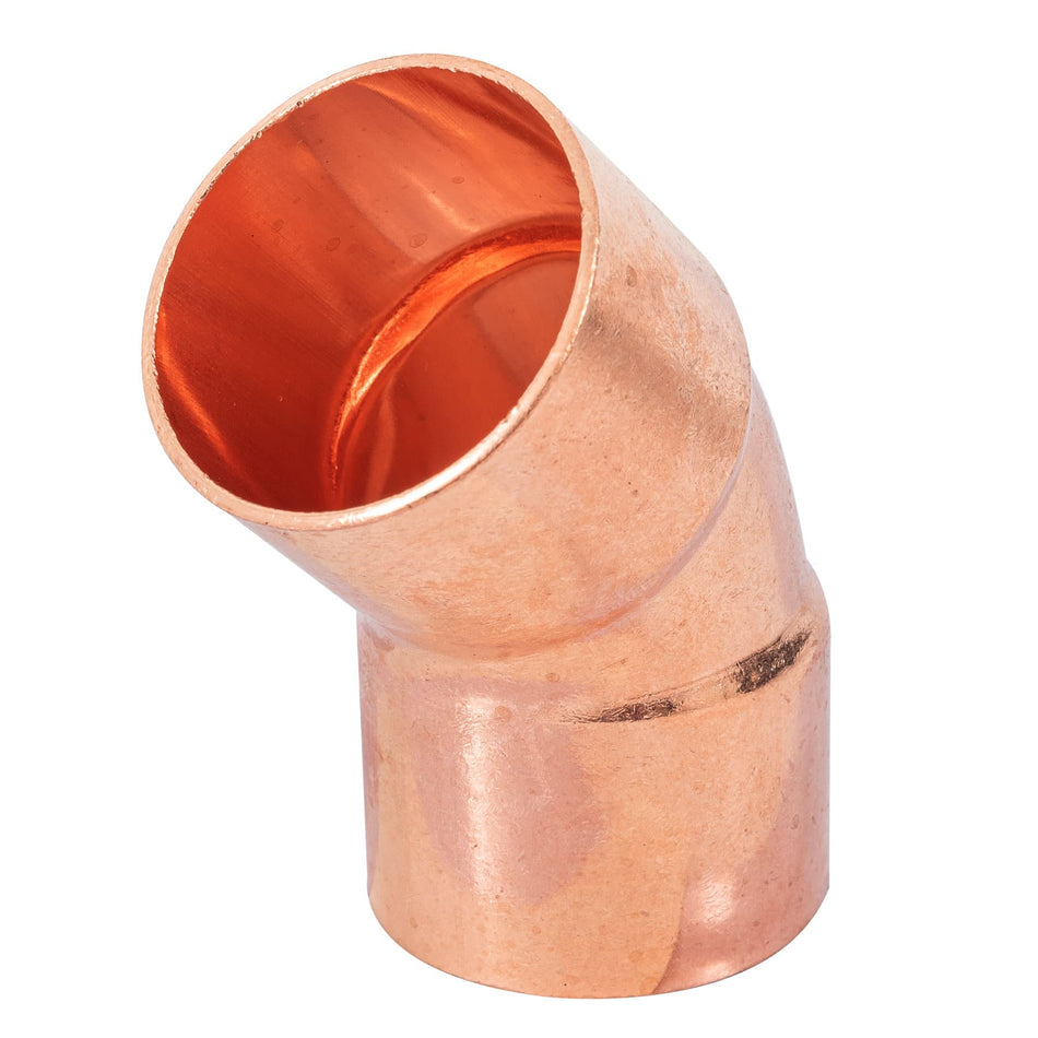 Codo 45° de cobre 1-1/4', Foset Caja con 2, 48860