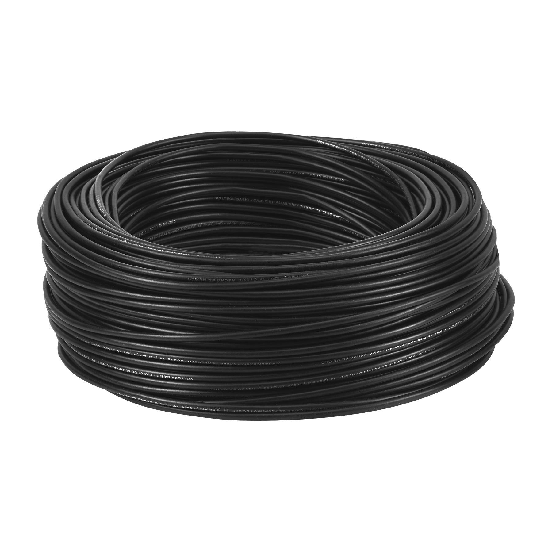 Rollo de 100 metros de cable THW CCA 14 AWG negro, Basic, 40217