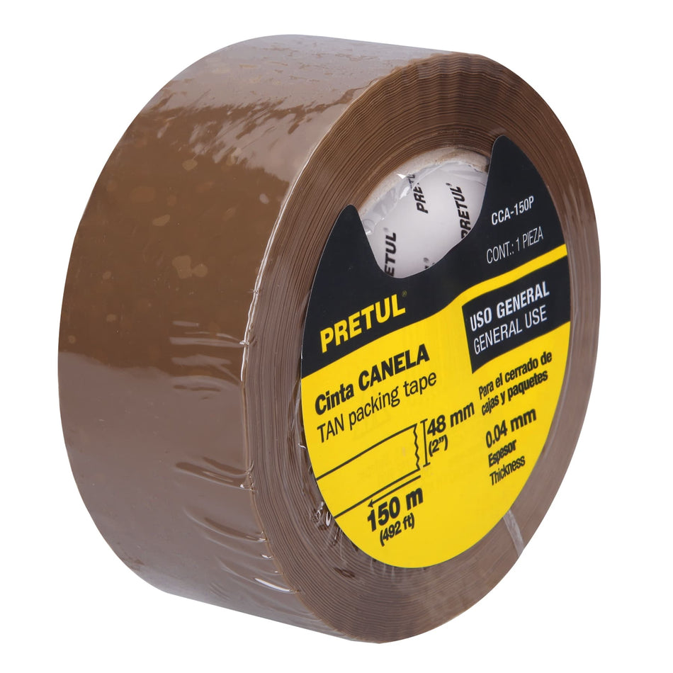 Cinta de empaque 48 mm x 150 m canela, Pretul Caja con 6, 20526