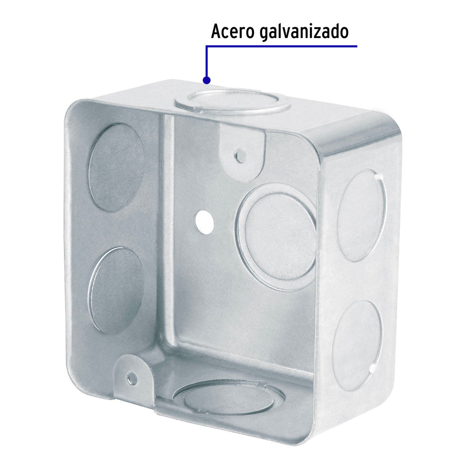 Caja cuadrada 3' x 3' reforzada, Volteck Caja con 12, 49071