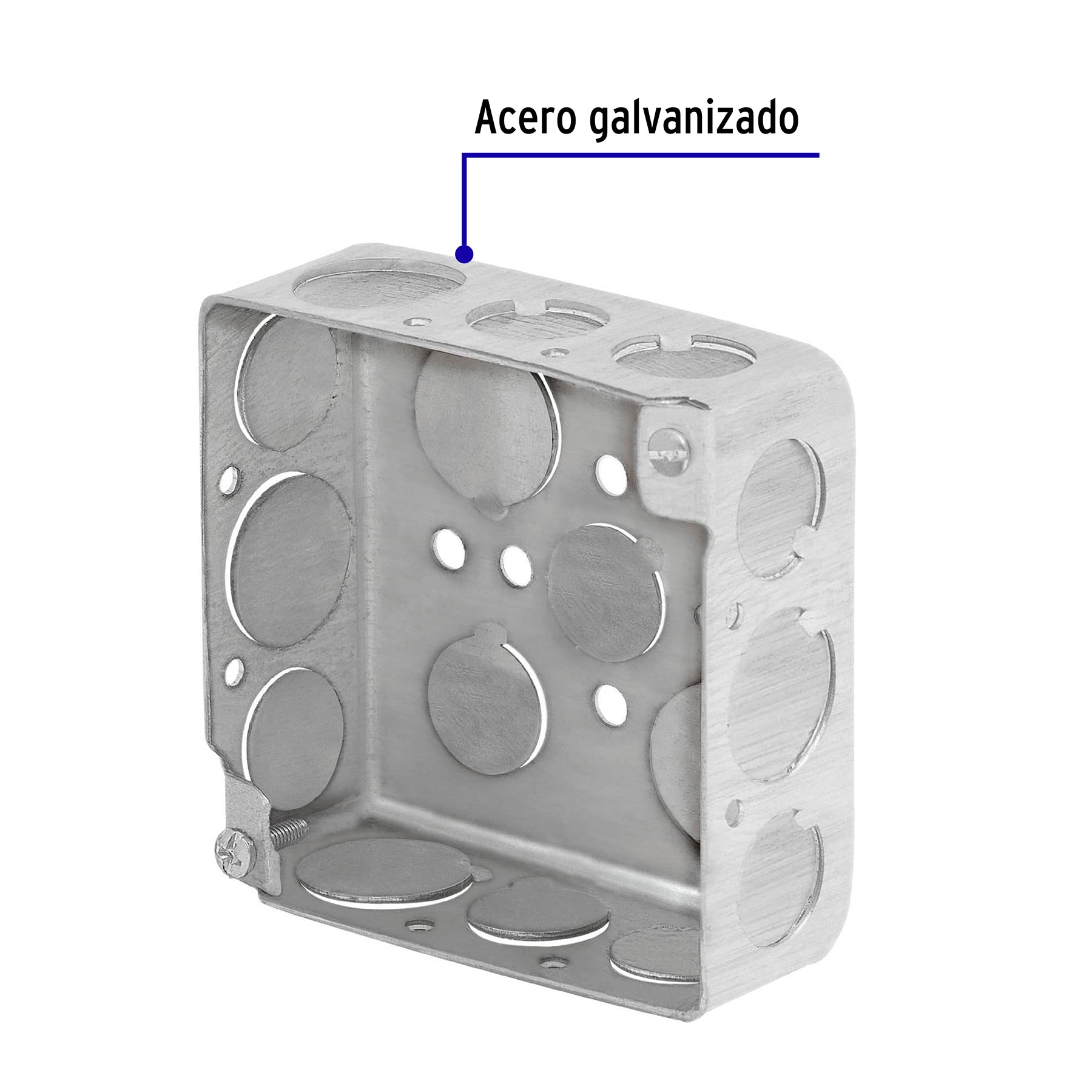 Caja cuadrada 4' x 4' reforzada, Volteck, 46321