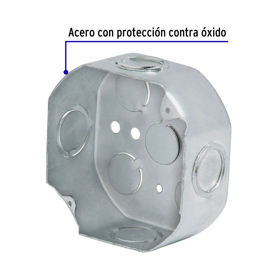 Caja octagonal 4' x 4' reforzada, Volteck Caja con 24, 46322