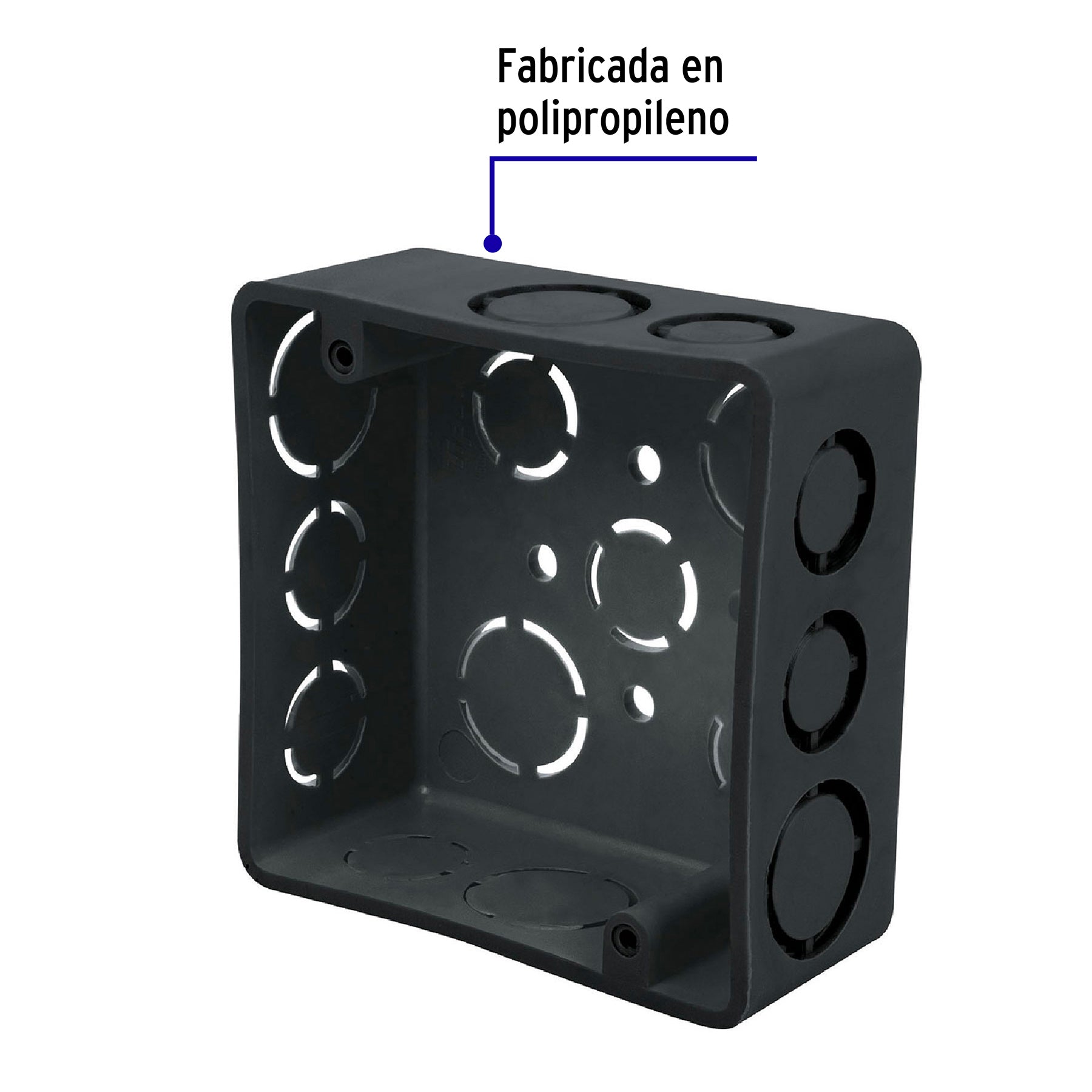 Caja cuadrada 4' x 4' plástica, Volteck, 45004