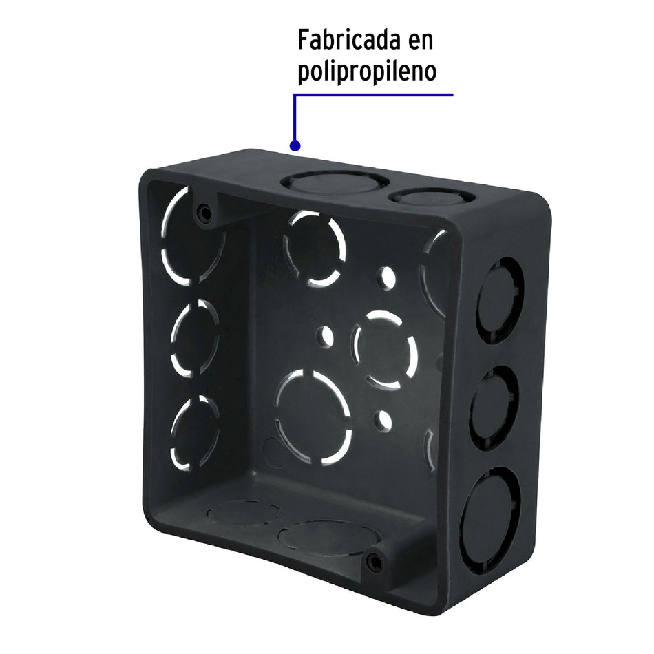 Caja cuadrada 4' x 4' plástica, Volteck Caja con 24, 45004