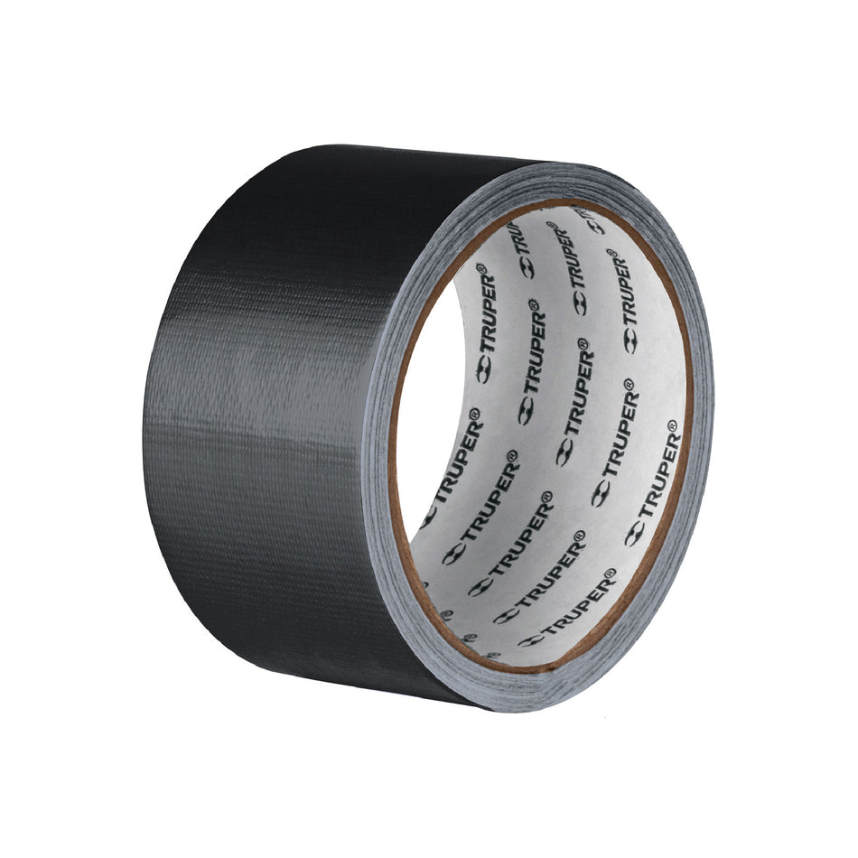 Cinta negra para ducto 10m x 48mm, espesor 0.19mm, Truper Caja con 6, 103061