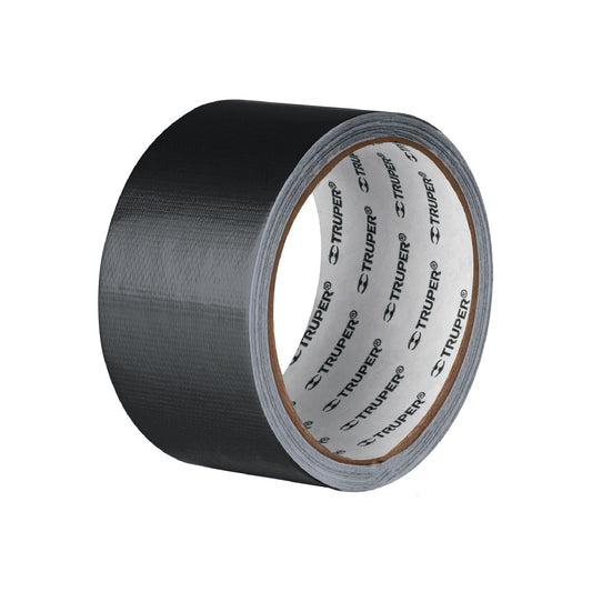 Cinta negra para ducto 10m x 48mm, espesor 0.19mm, Truper Caja con 6, 103061