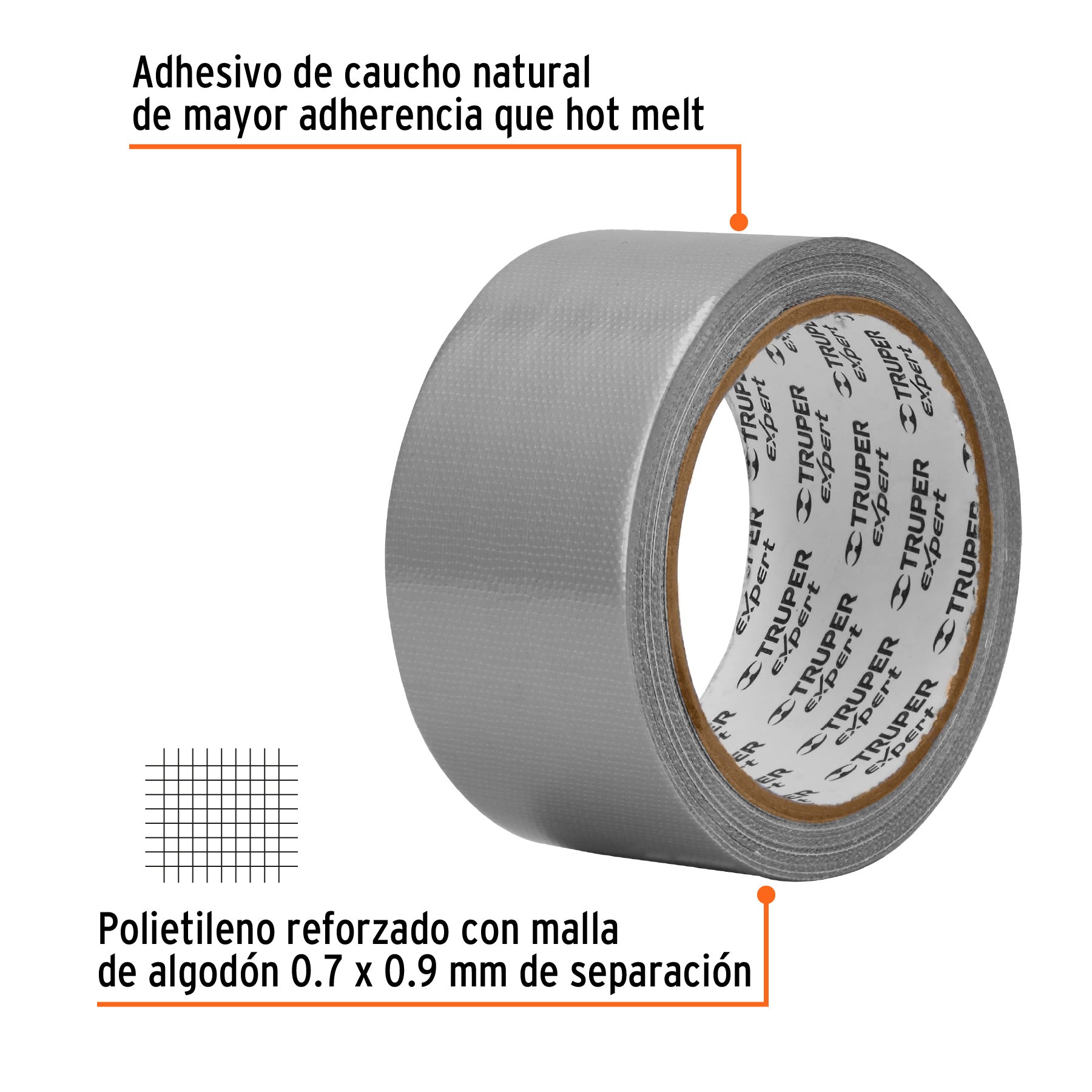 Cinta para ducto 10m x 48mm, espesor 0.27mm, Expert Caja con 6, 10932
