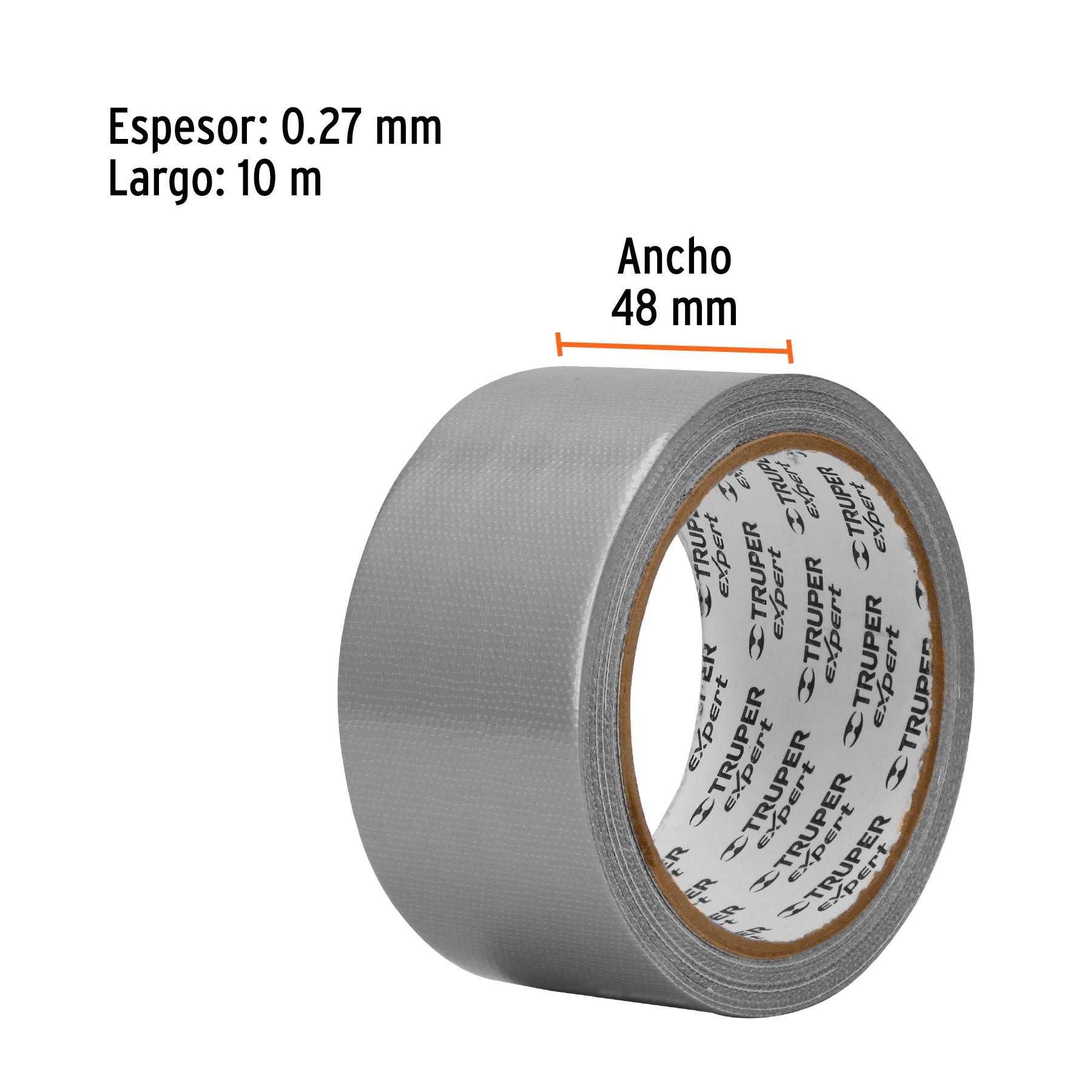 Cinta para ducto 10m x 48mm, espesor 0.27mm, Expert Caja con 6, 10932