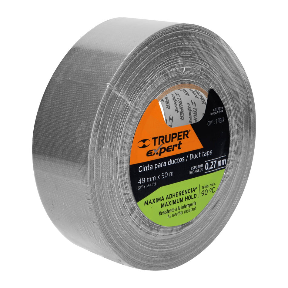 Cinta para ducto 50m x 48mm, espesor 0.27mm, Expert Caja con 4, 10944