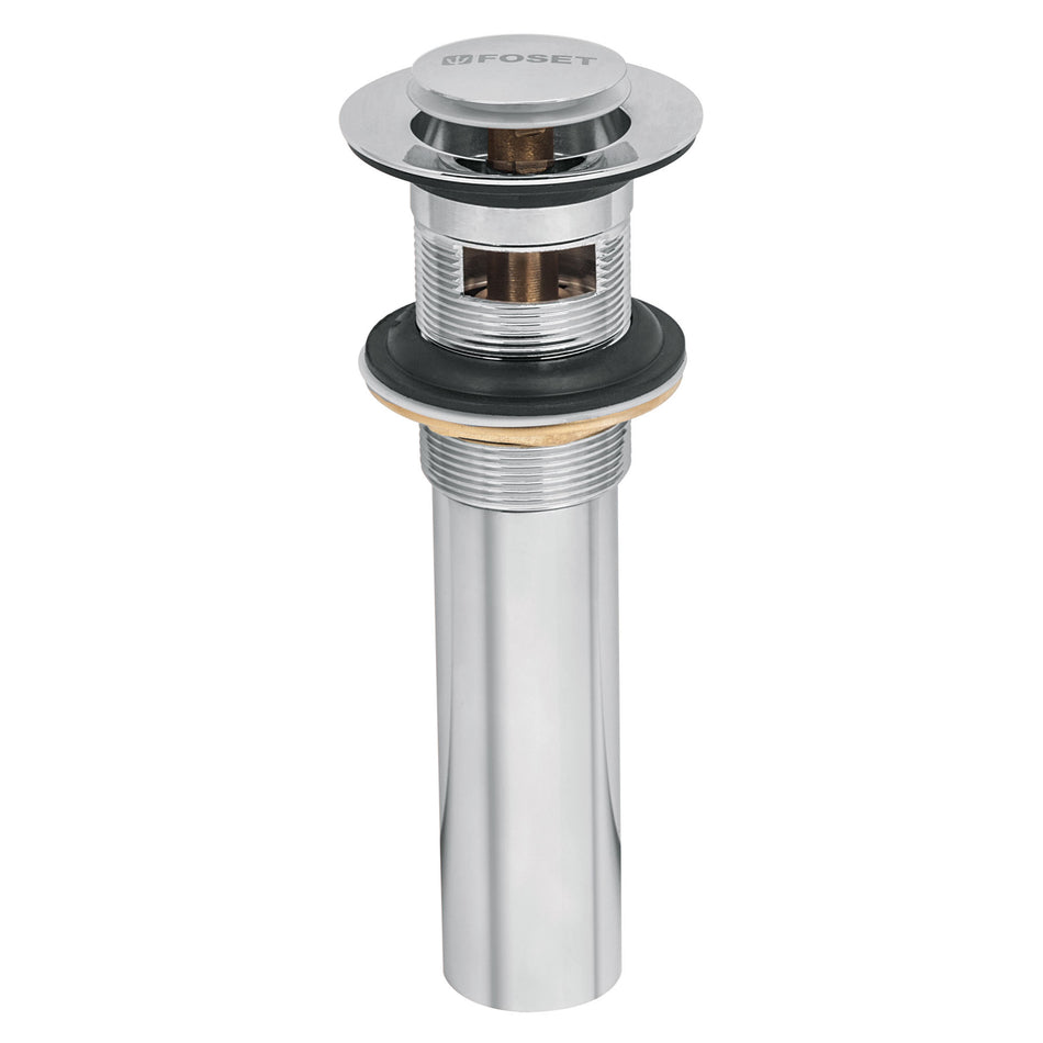 Contra p/lavabo con rebosadero, sistema push, cromo, 1-1/4' Caja con 2, 49984