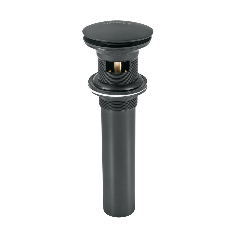 Contra p/lavabo, 1-1/4', con rebosadero, hongo, latón, negro Caja con 2, 45703