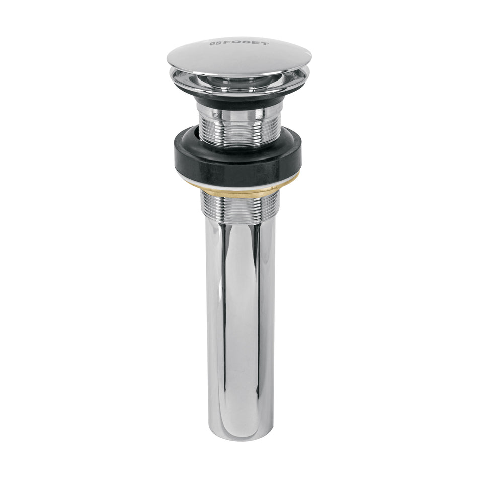 Contra p/lavabo, 1-1/4', sin rebosadero, hongo, latón, cromo Caja con 2, 45698