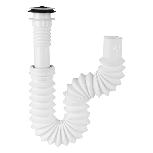 Céspol flexible 1-1/4', contra, polipropileno, para lavabo Caja con 4, 49365