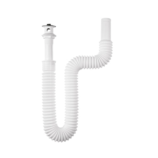 Céspol flexible para lavabo, 90 cm, arillo metálico, Foset Caja con 4, 45318