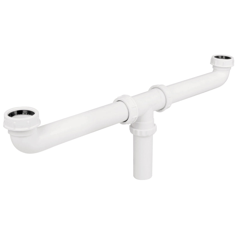 Céspol doble 1-1/2', s/contra, polipropileno, para fregadero Caja con 4, 48338