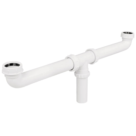 Céspol doble 1-1/2', s/contra, polipropileno, para fregadero Caja con 4, 48338