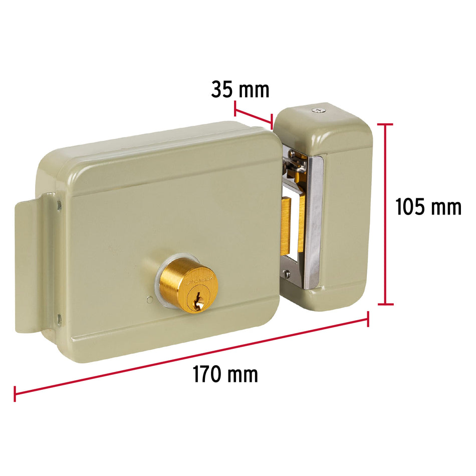 Cerradura electromecánica sin botón, derecha, Hermex, 47978