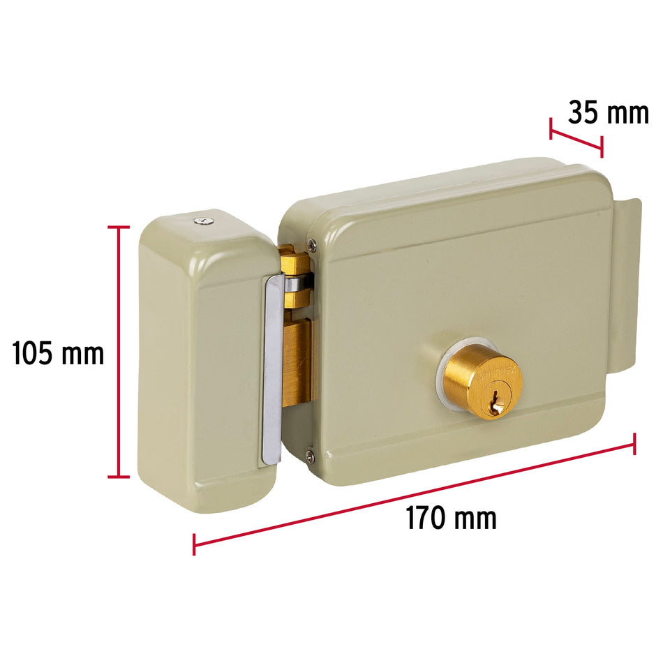 Cerradura electromecánica sin botón, izquierda, Hermex, 47976