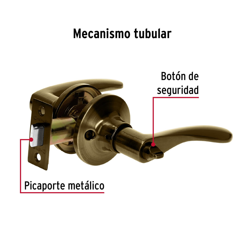 Cerradura manija 'Milán' baño latón antiguo, cil metal Caja con 3, 20035