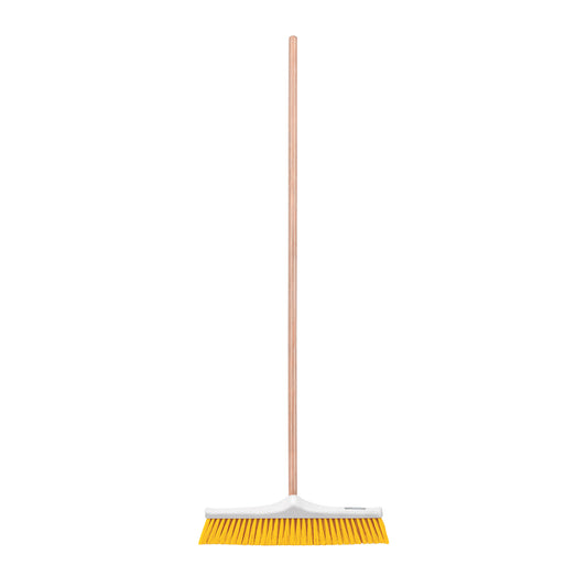 Cepillo industrial cerda suave de 50 cm, bastón de madera Caja con 3, 57036