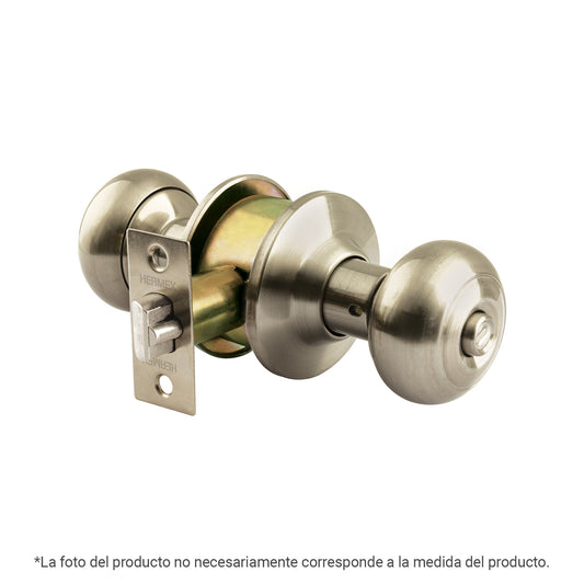 Cerradura tipo oval para entrada, níquel satín, HERMEX Caja con 3, 44052