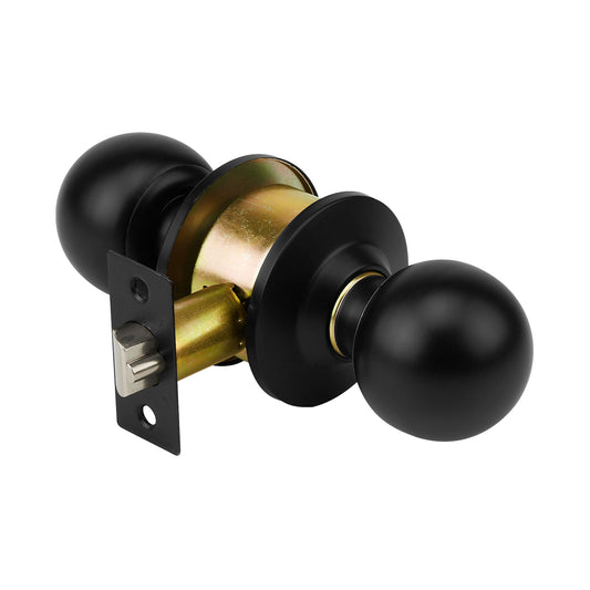 Cerradura pomo, negro, esfera, entrada, Hermex Caja con 3, 47909